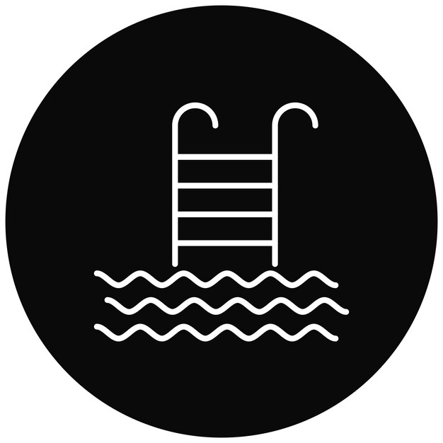 Imagen vectorial del icono de la piscina de masaje Se puede usar para Spa