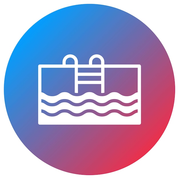 Imagen vectorial del icono de la piscina Se puede usar para diversión al aire libre