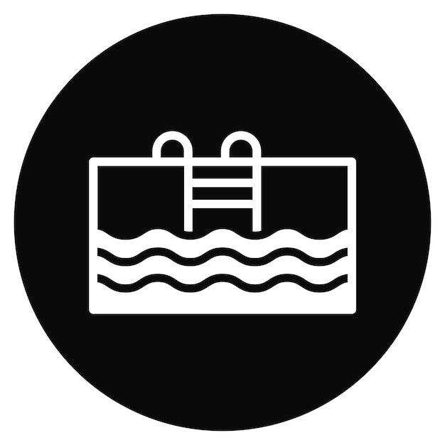 Imagen vectorial del icono de la piscina Se puede usar para diversión al aire libre