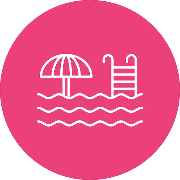 Imagen vectorial del icono de la piscina Se puede usar para viajes