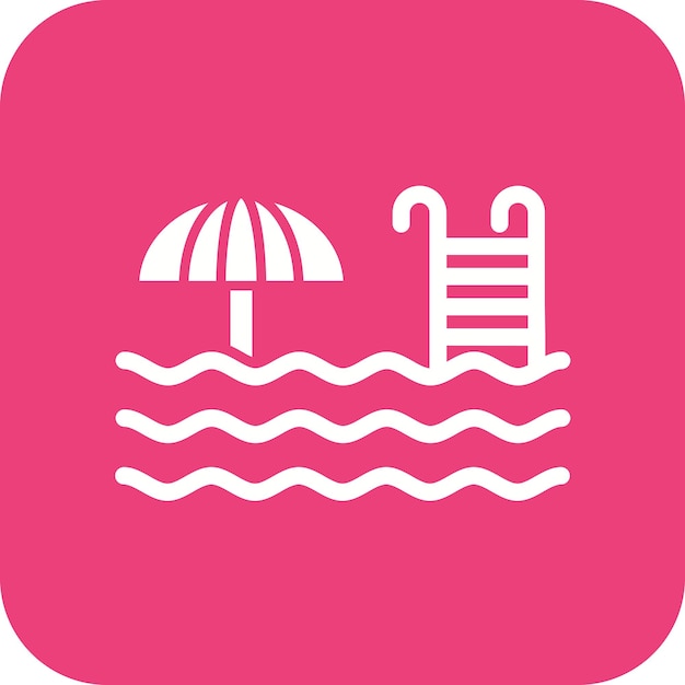 Imagen vectorial del icono de la piscina Se puede usar para viajes