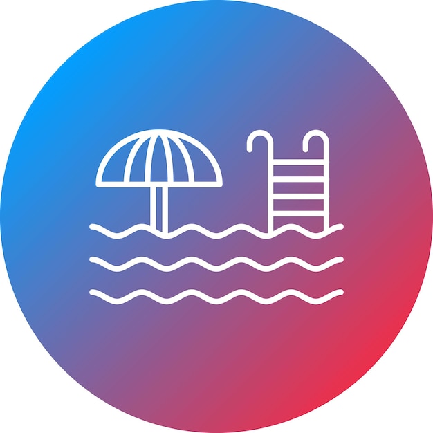 Imagen vectorial del icono de la piscina Se puede usar para viajes