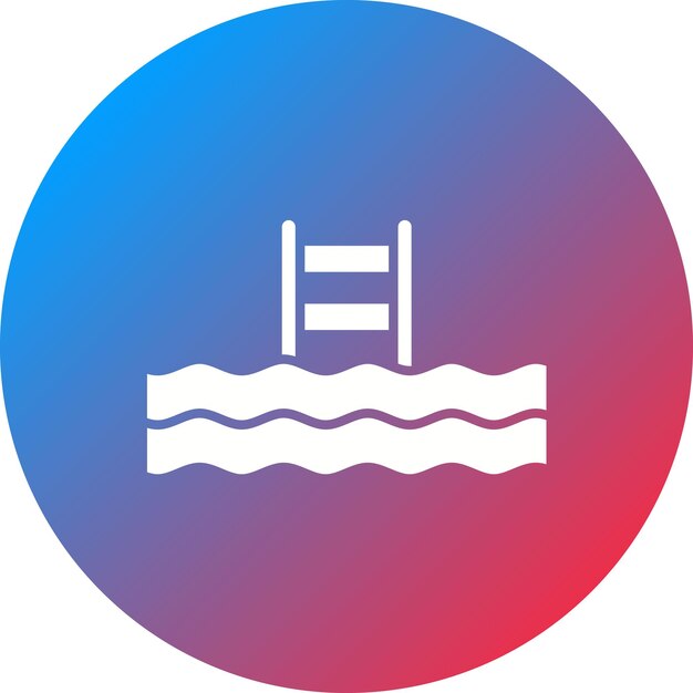 Imagen vectorial del icono de la piscina Se puede utilizar para la comodidad