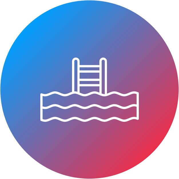 Imagen vectorial del icono de la piscina Se puede utilizar para la comodidad