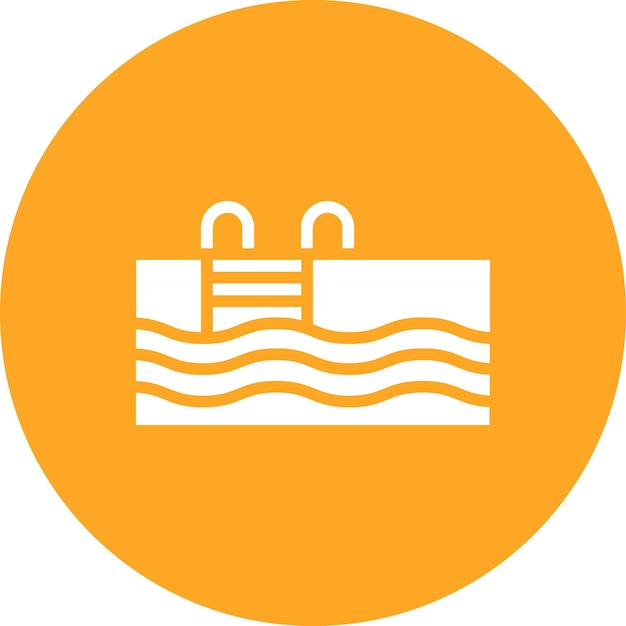 Imagen vectorial del icono de la piscina Se puede utilizar para la protección solar