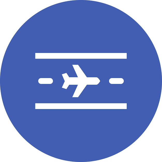 Imagen vectorial del icono de la pista de aterrizaje Se puede utilizar para el avión