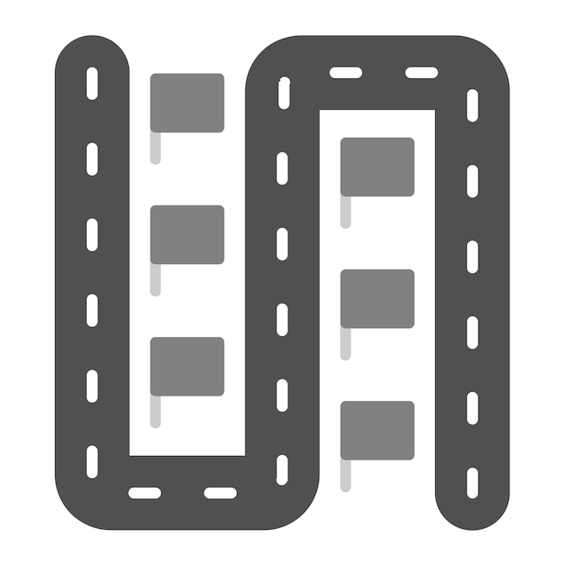Imagen vectorial del icono de la pista de carrera Se puede usar para atletismo