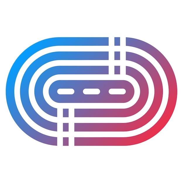 Imagen vectorial del icono de la pista de carrera Se puede usar para la maratón