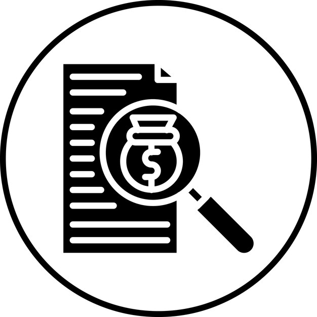 Imagen vectorial del icono de la pista de malversación Se puede usar para la corrupción