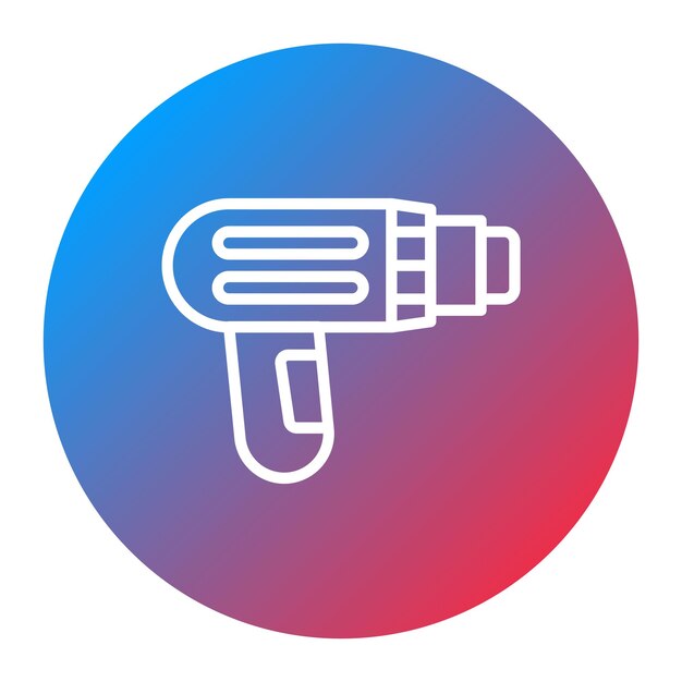 La imagen vectorial del icono de la pistola de calor se puede usar para la artesanía