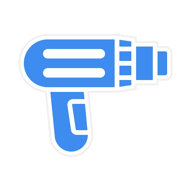 La imagen vectorial del icono de la pistola de calor se puede usar para la artesanía