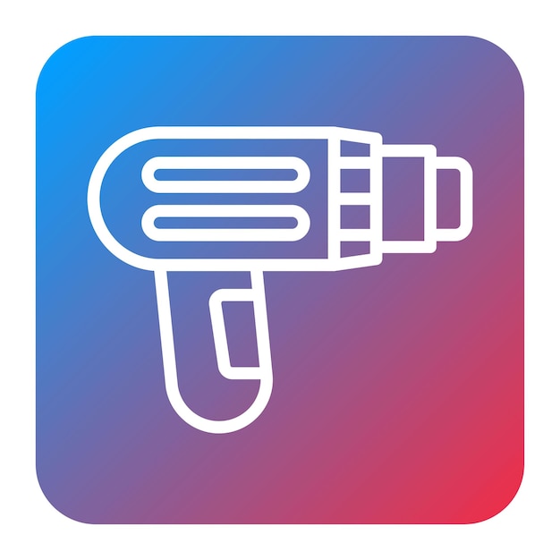 La imagen vectorial del icono de la pistola de calor se puede usar para la artesanía