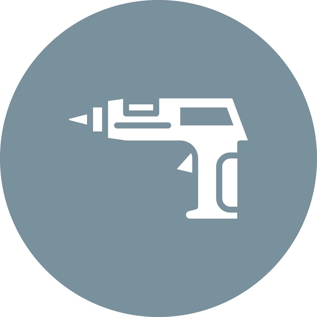 La imagen vectorial del icono de la pistola de cola caliente se puede utilizar para la artesanía