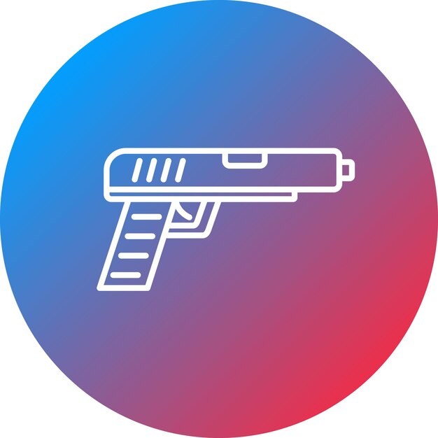 Imagen vectorial del icono de la pistola de la policía Se puede usar para la policía