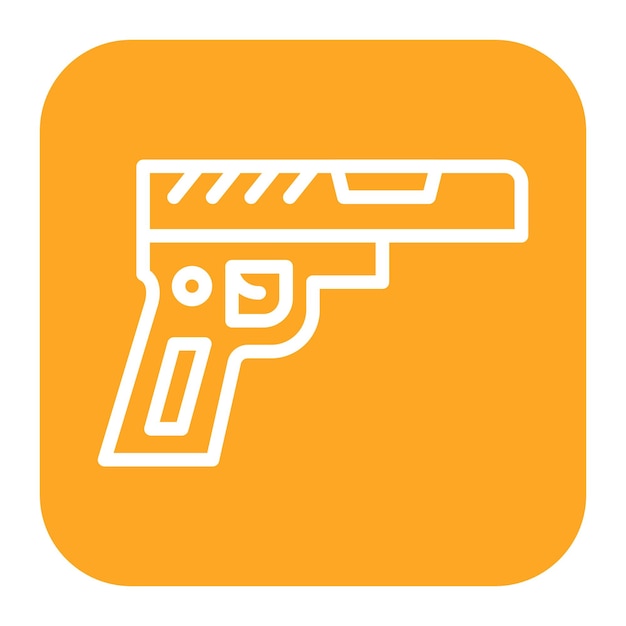 La imagen vectorial del icono de la pistola se puede usar para disparar