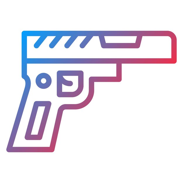 La imagen vectorial del icono de la pistola se puede usar para disparar