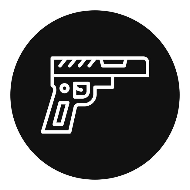 La imagen vectorial del icono de la pistola se puede usar para disparar