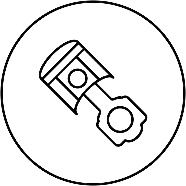 Imagen vectorial del icono del pistón Se puede utilizar para la reparación de automóviles