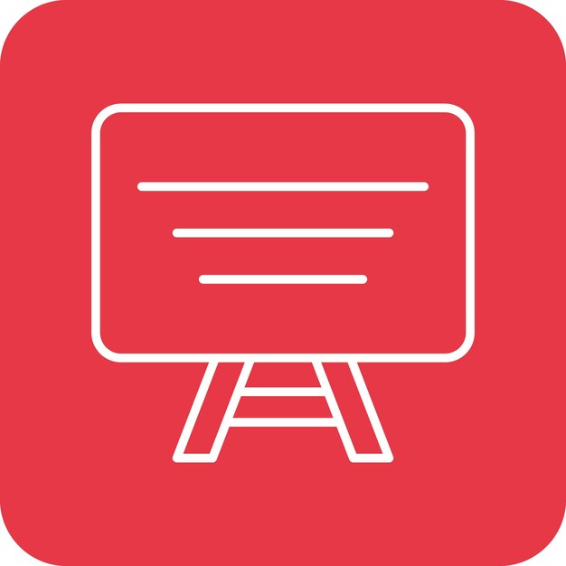 Imagen vectorial del icono de la pizarra Se puede utilizar para la educación