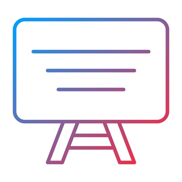 Imagen vectorial del icono de la pizarra Se puede utilizar para la educación