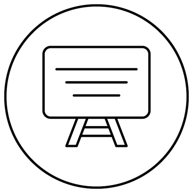 Imagen vectorial del icono de la pizarra Se puede utilizar para la educación
