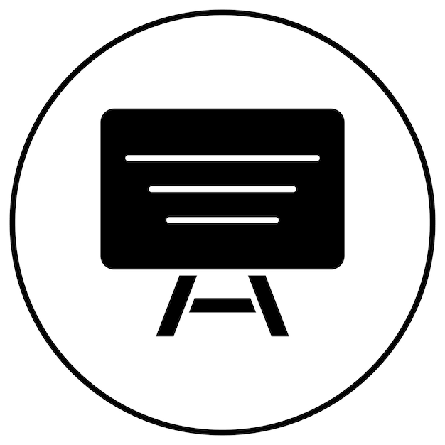 Imagen vectorial del icono de la pizarra Se puede utilizar para la educación