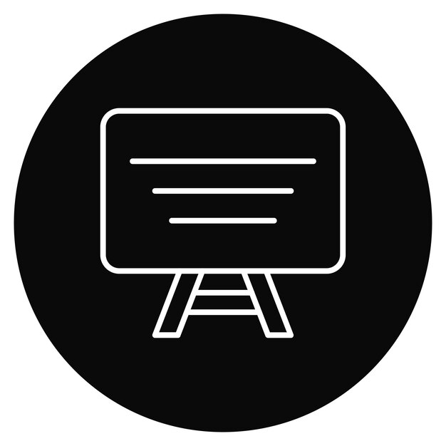 Imagen vectorial del icono de la pizarra Se puede utilizar para la educación