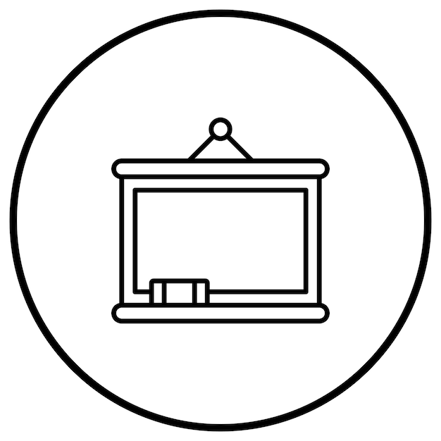 Imagen vectorial de icono de pizarra Puede utilizarse para Office