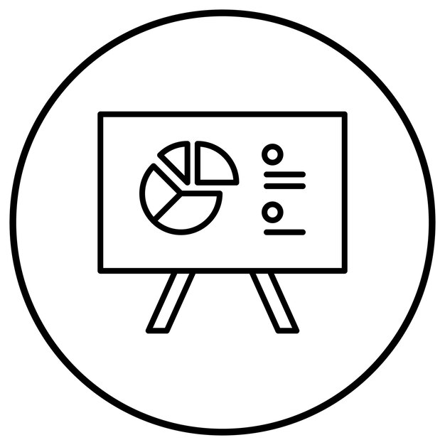 Imagen vectorial de icono de pizarra Puede utilizarse para papelería de oficina