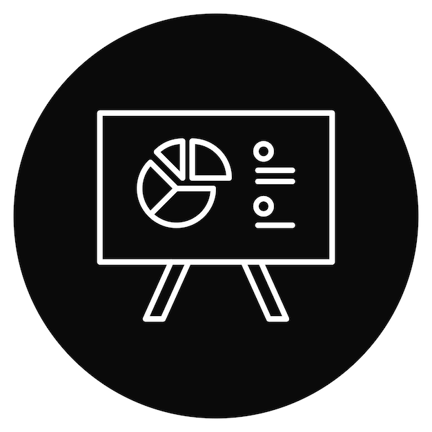 Imagen vectorial de icono de pizarra Puede utilizarse para papelería de oficina