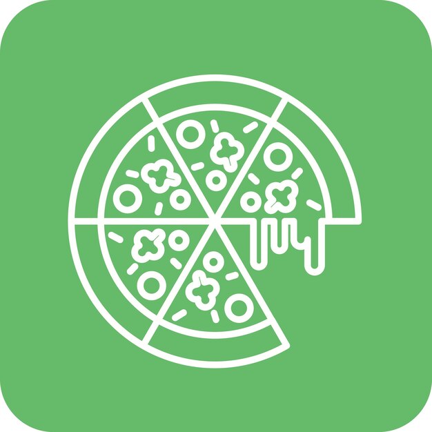 Imagen vectorial del icono de la pizza Se puede usar para la entrega de alimentos