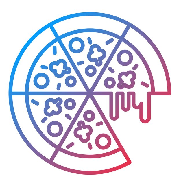 Imagen vectorial del icono de la pizza Se puede usar para la entrega de alimentos