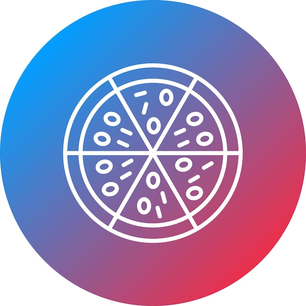Imagen vectorial del icono de la pizza Se puede usar para entretenimiento
