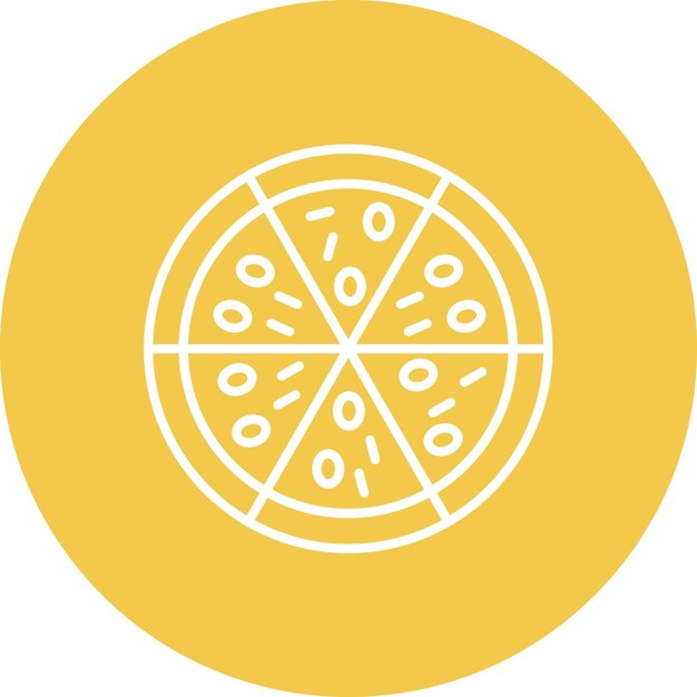 Imagen vectorial del icono de la pizza Se puede usar para entretenimiento