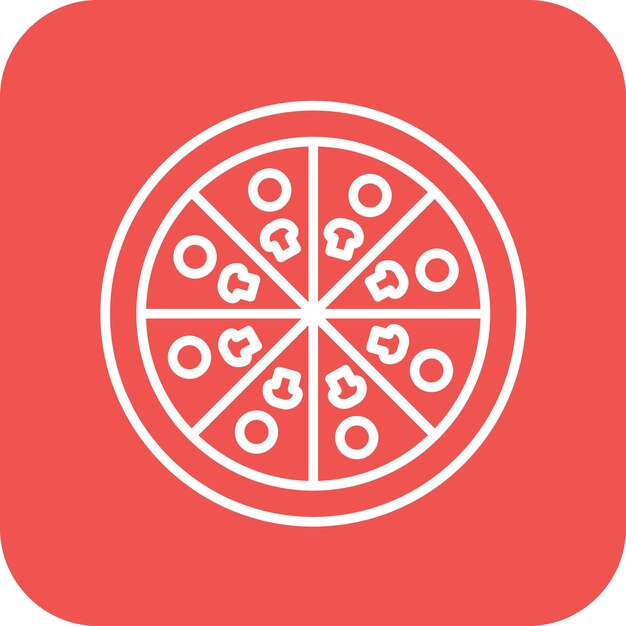Imagen vectorial del icono de la pizza Se puede usar para Street Food