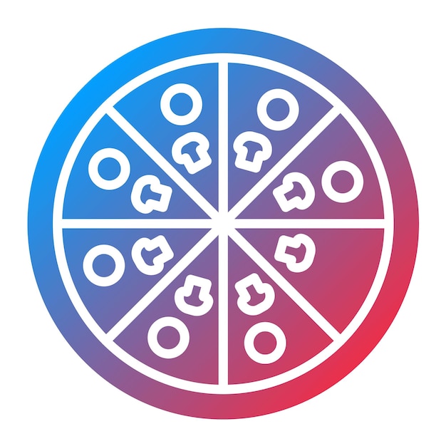 Imagen vectorial del icono de la pizza Se puede usar para Street Food