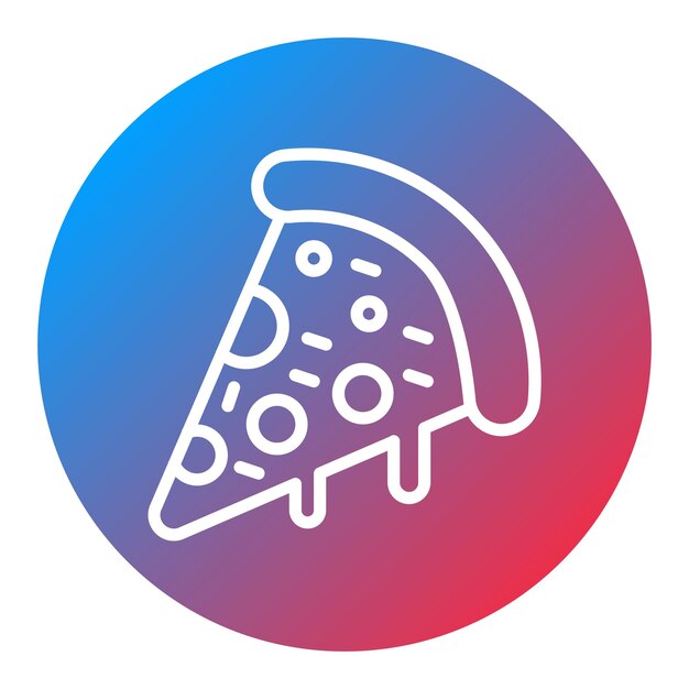 La imagen vectorial del icono de la pizza se puede utilizar para Italia