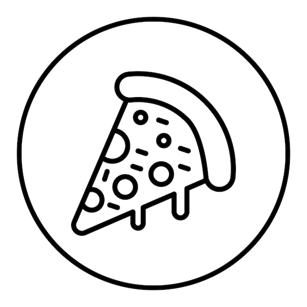 La imagen vectorial del icono de la pizza se puede utilizar para Italia