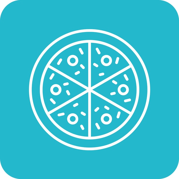 La imagen vectorial del icono de la pizza se puede utilizar para el restaurante