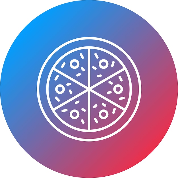 La imagen vectorial del icono de la pizza se puede utilizar para el restaurante