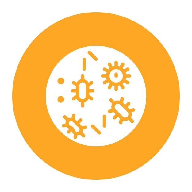 Vector imagen vectorial del icono de la placa de petri de bacterias se puede utilizar para enfermedades infecciosas