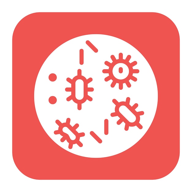 Imagen vectorial del icono de la placa de Petri de bacterias Se puede utilizar para enfermedades infecciosas