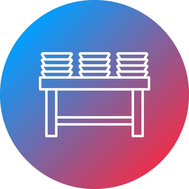 Imagen vectorial del icono de la placa Se puede utilizar para catering