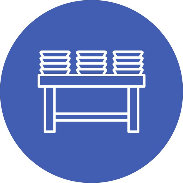 Imagen vectorial del icono de la placa Se puede utilizar para catering
