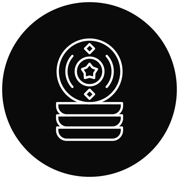 Imagen vectorial del icono de la placa Se puede utilizar para el restaurante