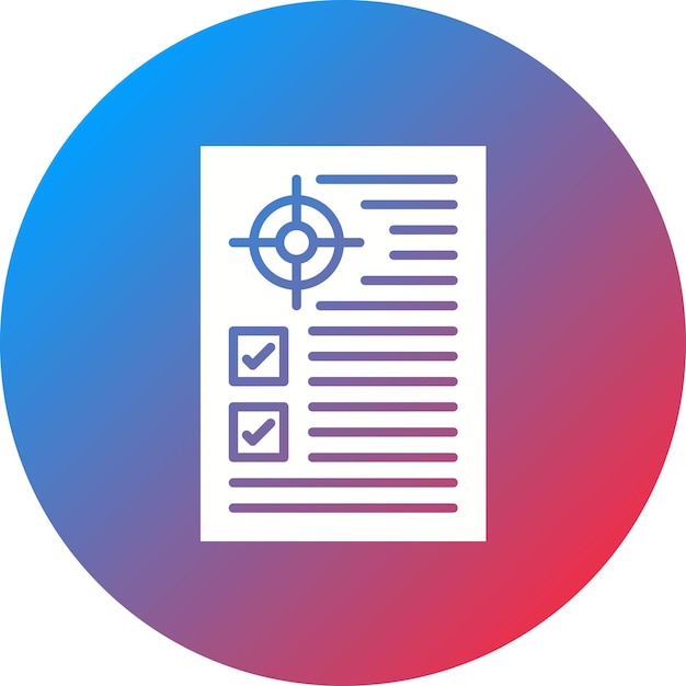 Imagen vectorial del icono del plan de acción Se puede utilizar para la formación empresarial