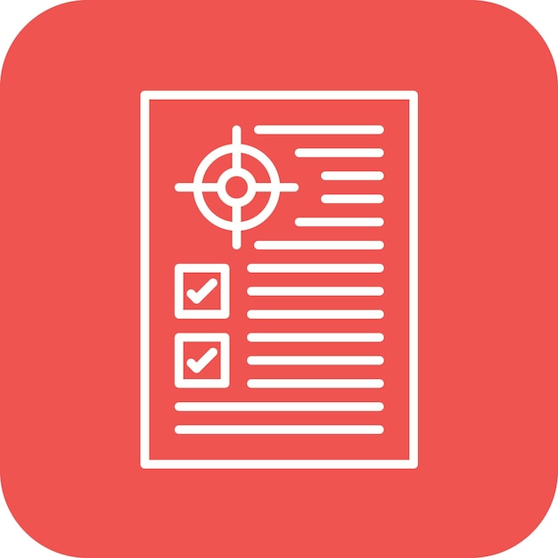Imagen vectorial del icono del plan de acción Se puede utilizar para la formación empresarial