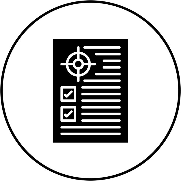 Imagen vectorial del icono del plan de acción Se puede utilizar para la formación empresarial