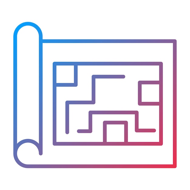 Imagen vectorial del icono del plan de la casa Se puede utilizar para bienes raíces