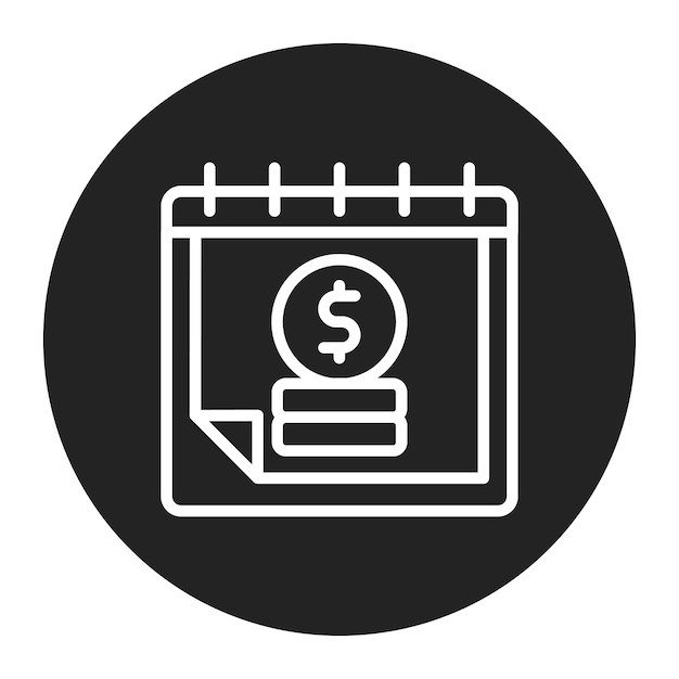 Imagen vectorial del icono del plan de cuotas Se puede utilizar para el préstamo